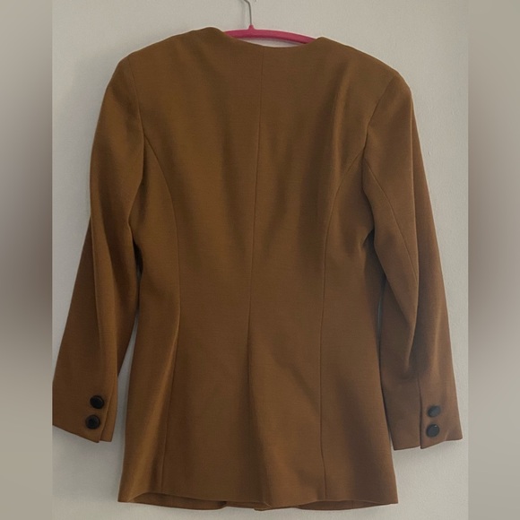 Vintage’Emanuel’by Emanuel Ungaro Jacket-blazer-Size:4US/38EU-wool blend in Tan - Picture 3 of 7